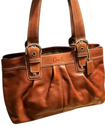 Large supple Coach Brown Leather Tote Bag Soho purse L0973-F13733