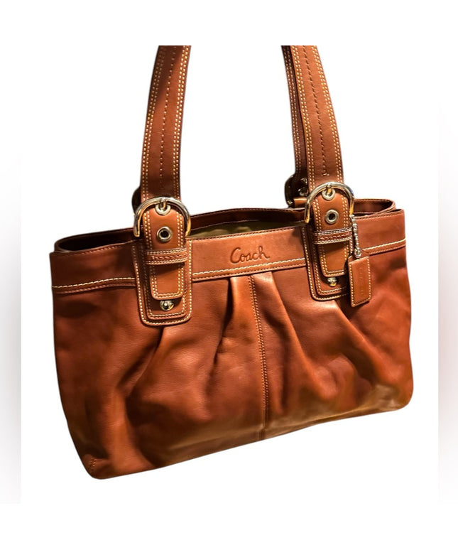Large supple Coach Brown Leather Tote Bag Soho purse L0973-F13733