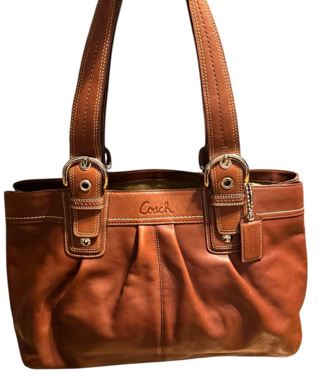 Large supple Coach Brown Leather Tote Bag Soho purse L0973-F13733
