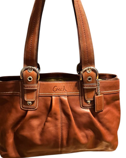 Large supple Coach Brown Leather Tote Bag Soho purse L0973-F13733