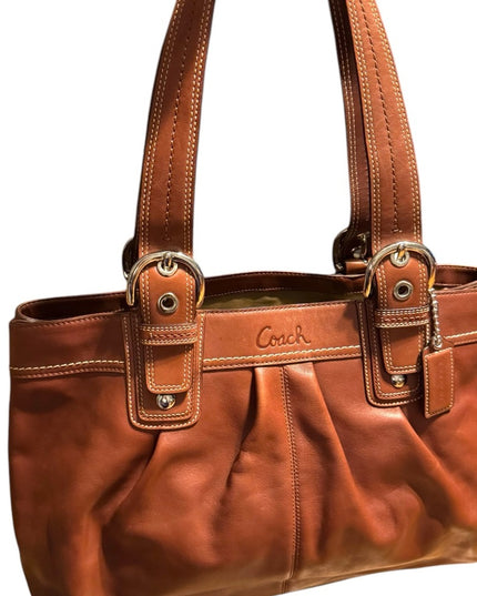 Large supple Coach Brown Leather Tote Bag Soho purse L0973-F13733