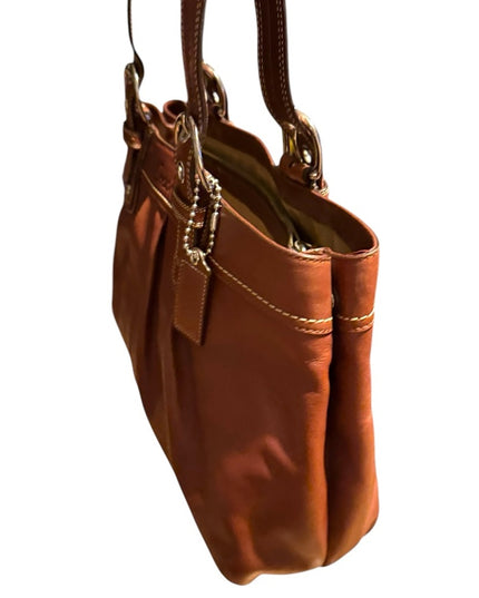 Large supple Coach Brown Leather Tote Bag Soho purse L0973-F13733
