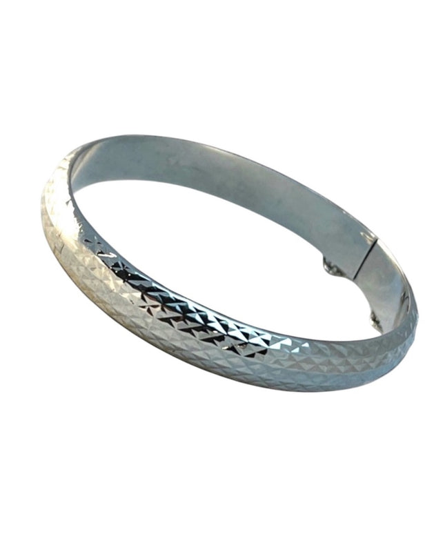 Sterlling silver 925 textured bangle