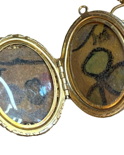 Vintage Rare MIRIAM HASKELL Signed Filigree Locket w Faux Pearls & earrings