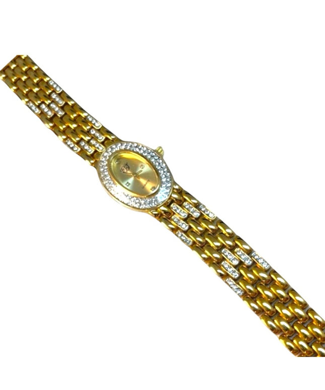 Elixabeth Arden NEW gold rhinestone womens watch