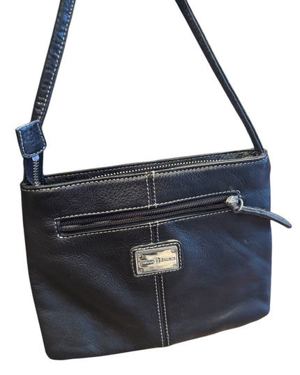 Black Leather Shoulder Bag crossbody Etienne Aigner