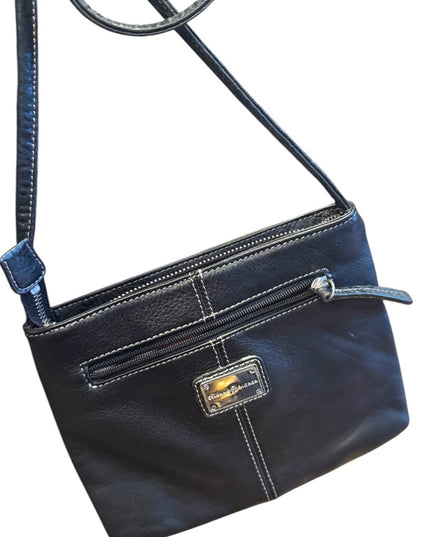Black Leather Shoulder Bag crossbody Etienne Aigner