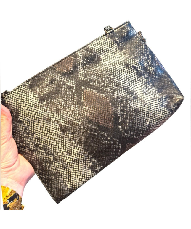 Chic Vintage DANIER Snakeskin textured leather Clutch crossbody