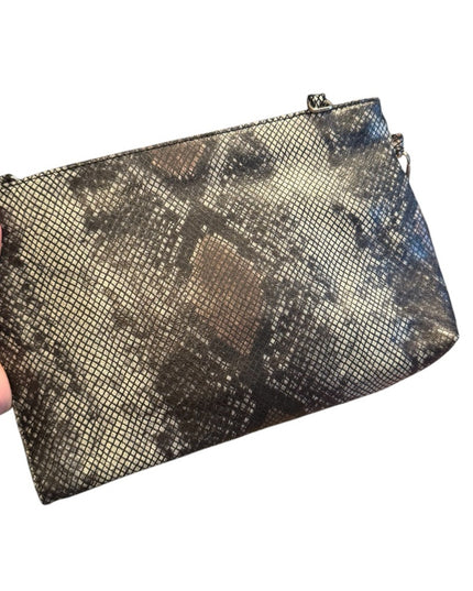 Chic Vintage DANIER Snakeskin textured leather Clutch crossbody