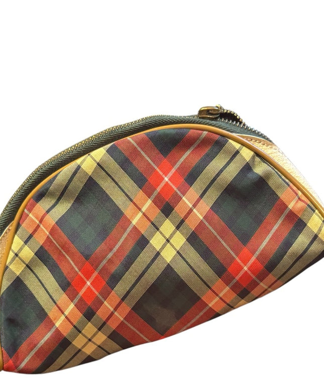 Plaid 1960s plastic can as Cosmetic Bag with Zipper