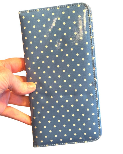 Cath Kidston London Polka Dot Blue Wallet Case