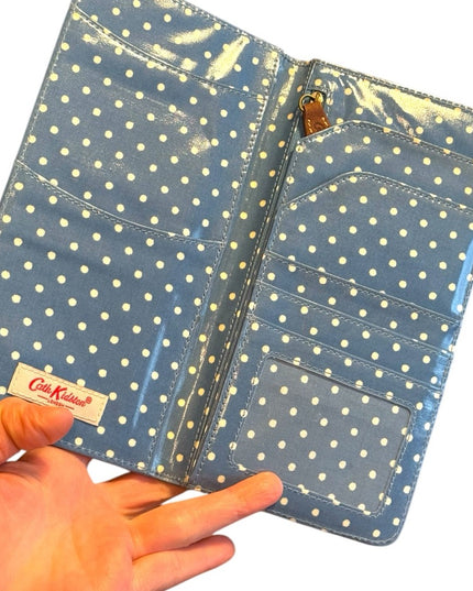 Cath Kidston London Polka Dot Blue Wallet Case