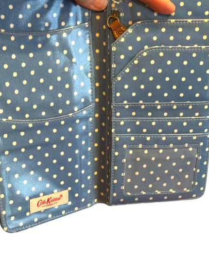 Cath Kidston London Polka Dot Blue Wallet Case