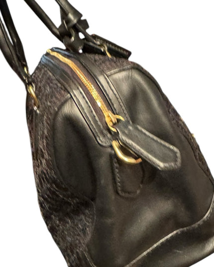 Elegant Coach Black leather Sequin Handbag shoulder bag F1320-26438 Poppy