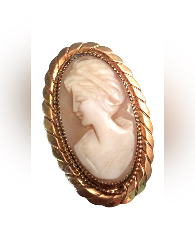 Vintage 12k GF shell Cameo Catamore Italy