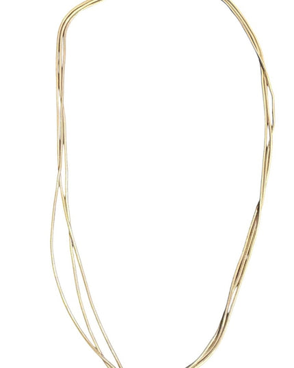 Elegant sterling silver 925 Triple Strand Necklace with bead