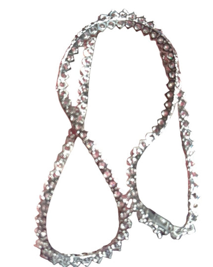 Elegant Silver rhodium plated sparkle crystal Tennis Necklace