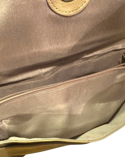 Elegant Vintage Cabrelli Tan supple leather Clutch purse