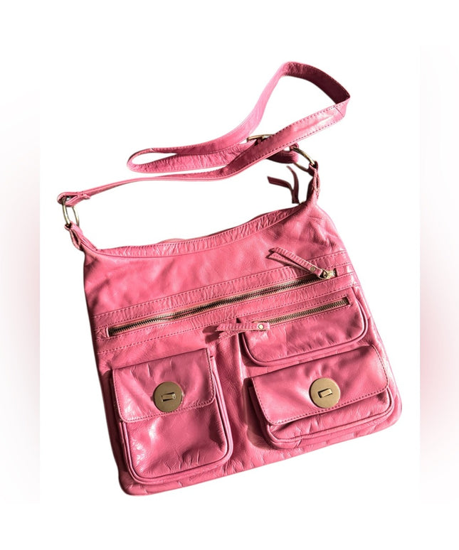 Great Pinkish purple  DANIER Leather Women's crossbody purse Bag