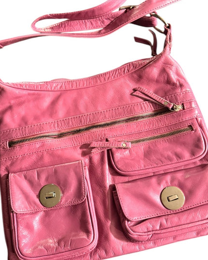 Great Pinkish purple  DANIER Leather Women's crossbody purse Bag