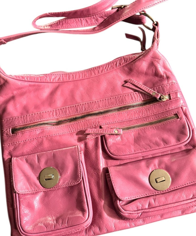 Great Pinkish purple  DANIER Leather Women's crossbody purse Bag