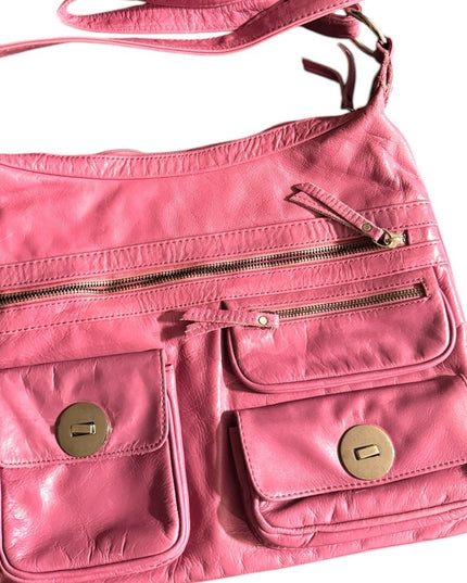 Great Pinkish purple  DANIER Leather Women's crossbody purse Bag
