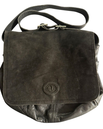 Vintage Black Leather purse Bag VICTOR