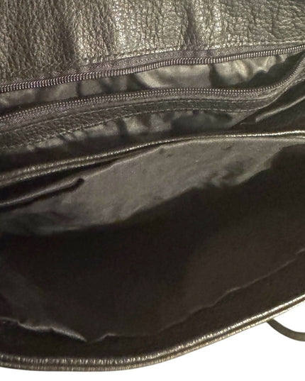 Vintage Black Leather purse Bag VICTOR