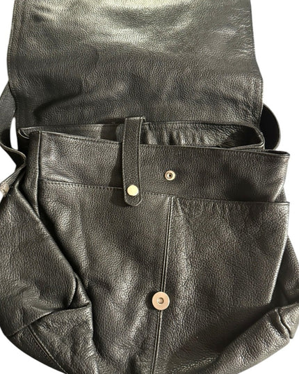 Vintage Black Leather purse Bag VICTOR