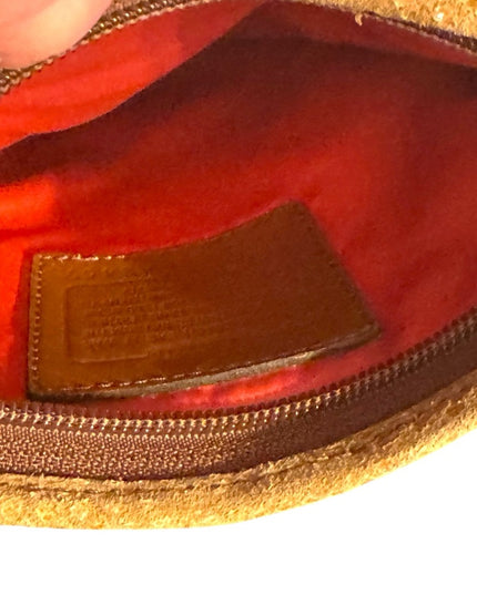 Vintage COACH Tan Logo Crossbody canvas Shoulder Bag