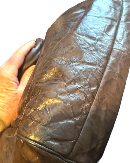Elegant Large Clutch Vintage 1980s DANIER supple fancy Leather Shoulder …