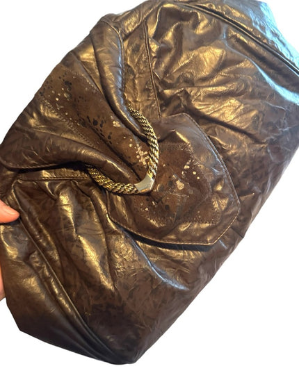 Elegant Large Clutch Vintage 1980s DANIER supple fancy Leather Shoulder …