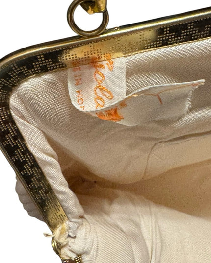 Elegant vintage 1960s Cream Beaded Handbag fancy fun