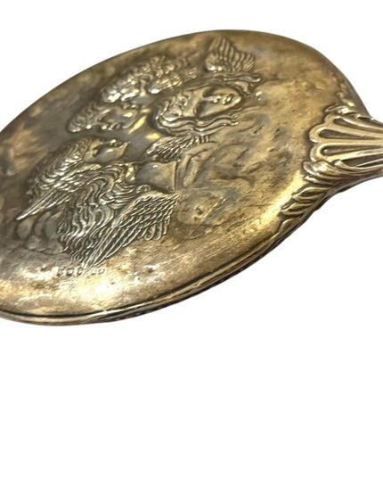 Antique  Sterling Silver 925 angel Cherub Hand Mirror