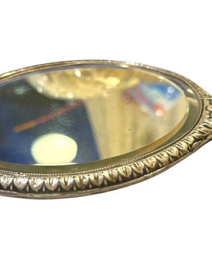Antique  Sterling Silver 925 angel Cherub Hand Mirror