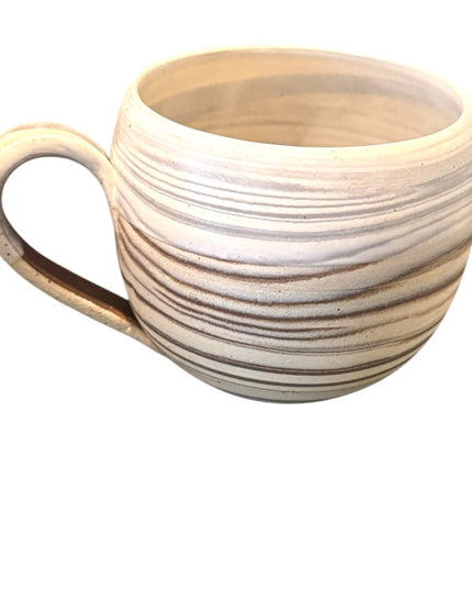 Striped Marbled Handmade pottery Ceramic Mug 20 OZ