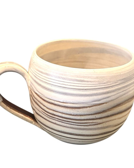 Striped Marbled Handmade pottery Ceramic Mug 20 OZ