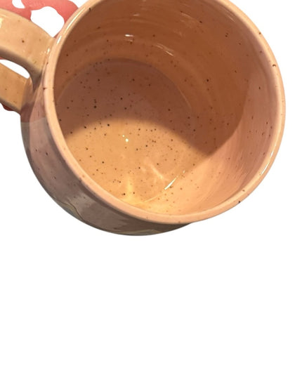 Handcrafted Handmade Pottery Ceramic Mug with Geometric Snow mountain Design