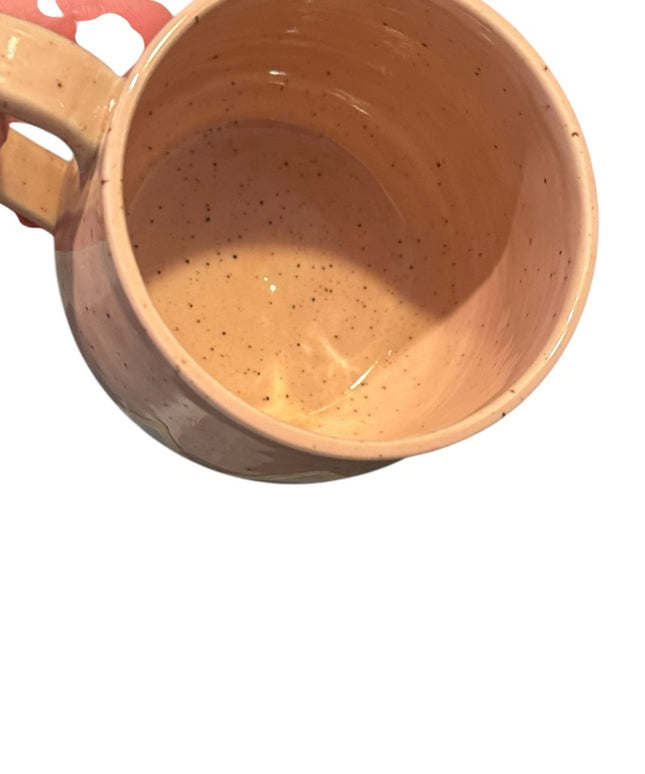 Handcrafted Handmade Pottery Ceramic Mug with Geometric Snow mountain Design