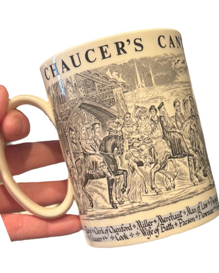 Chaucer's Canterbury Tales Mug - Black and White mug
