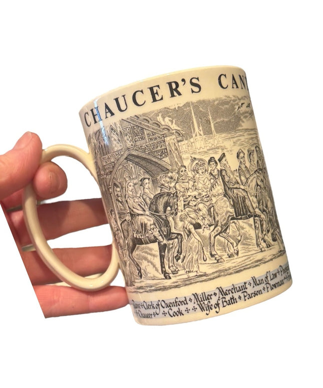 Chaucer's Canterbury Tales Mug - Black and White mug