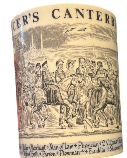 Chaucer's Canterbury Tales Mug - Black and White mug