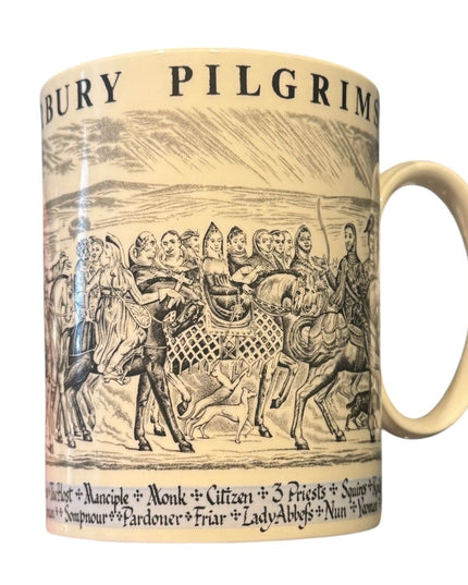 Chaucer's Canterbury Tales Mug - Black and White mug