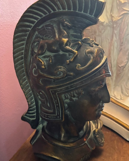 Vintage Mid Century Devonware Soldier Heavy Bronzed statue 
Hermes Mercury