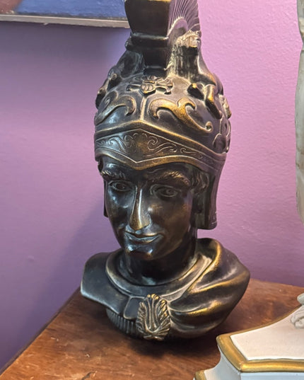 Vintage Mid Century Devonware Soldier Heavy Bronzed statue 
Hermes Mercury
