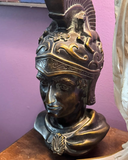 Vintage Mid Century Devonware Soldier Heavy Bronzed statue 
Hermes Mercury