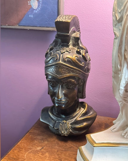 Vintage Mid Century Devonware Soldier Heavy Bronzed statue 
Hermes Mercury