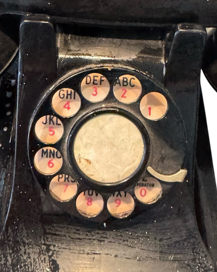 Vintage Black Rotary Dial Telephone Vintage Bell System Western Electric Desk