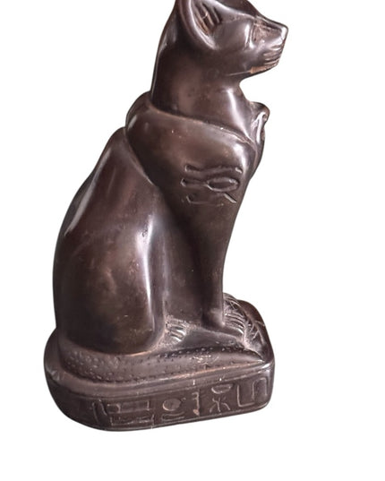 Egyptian Elegant Brown Cat Figurine Statue Baste lt ancient goddess protection