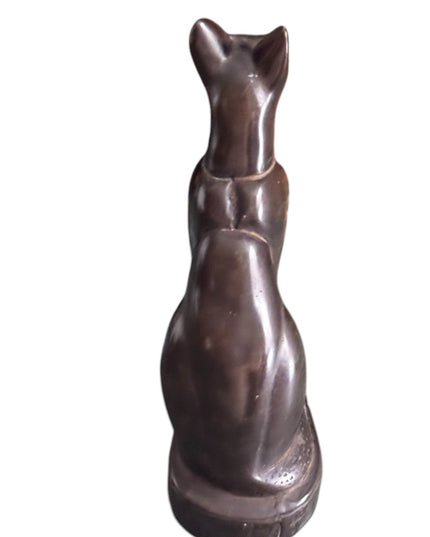 Egyptian Elegant Brown Cat Figurine Statue Baste lt ancient goddess protection